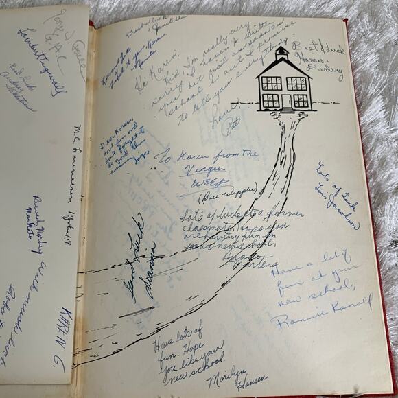 Worthington Mn Trojans 1952 Year Book Red Fabric BW Photos Signed - Picture 4 of 5